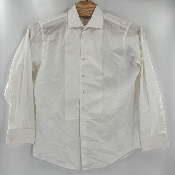 Brooks Brothers 17-36 Solid White Long Sleeve Button Up French Cuff Regent Shirt - Picture 3 of 4